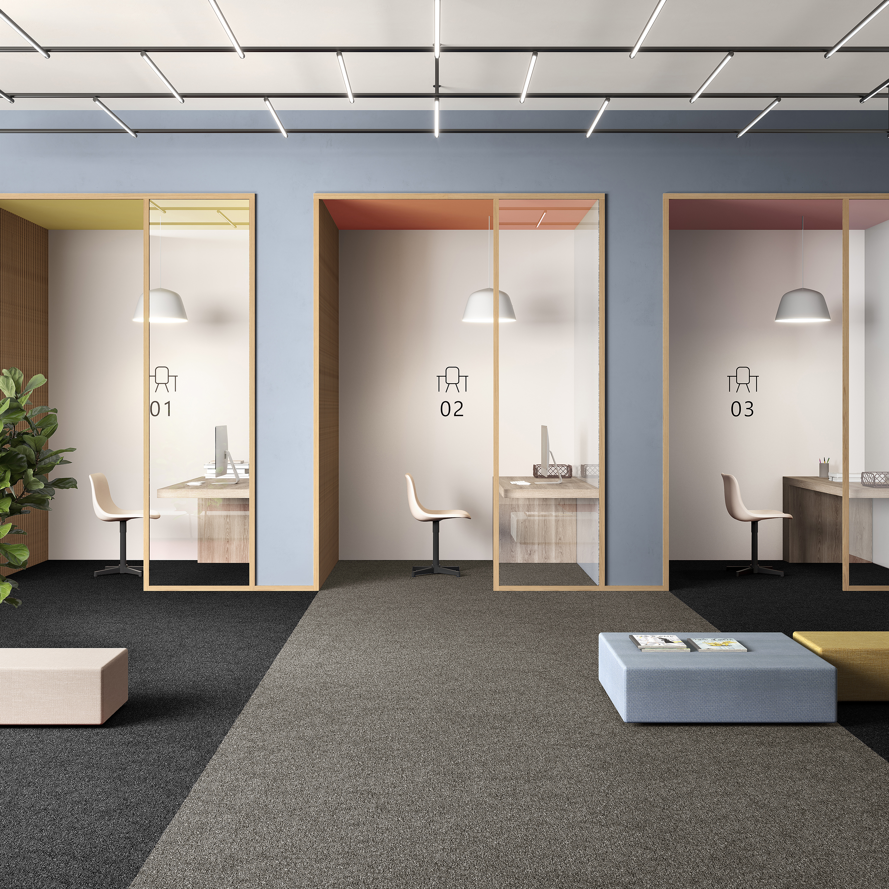 Ковровая плитка Medusa Tile 40 (500*500*5 мм) — купить в Тюмени