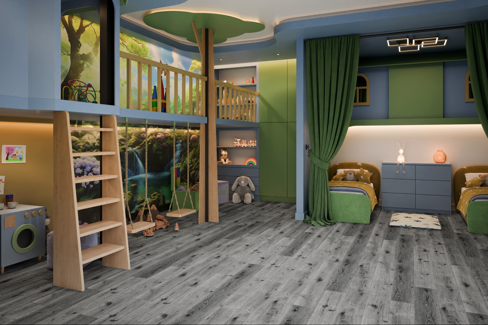 SPC ламинат «Damy Floor» Дуб Сильвер (1220*180*4 мм) — купить в Тюмени