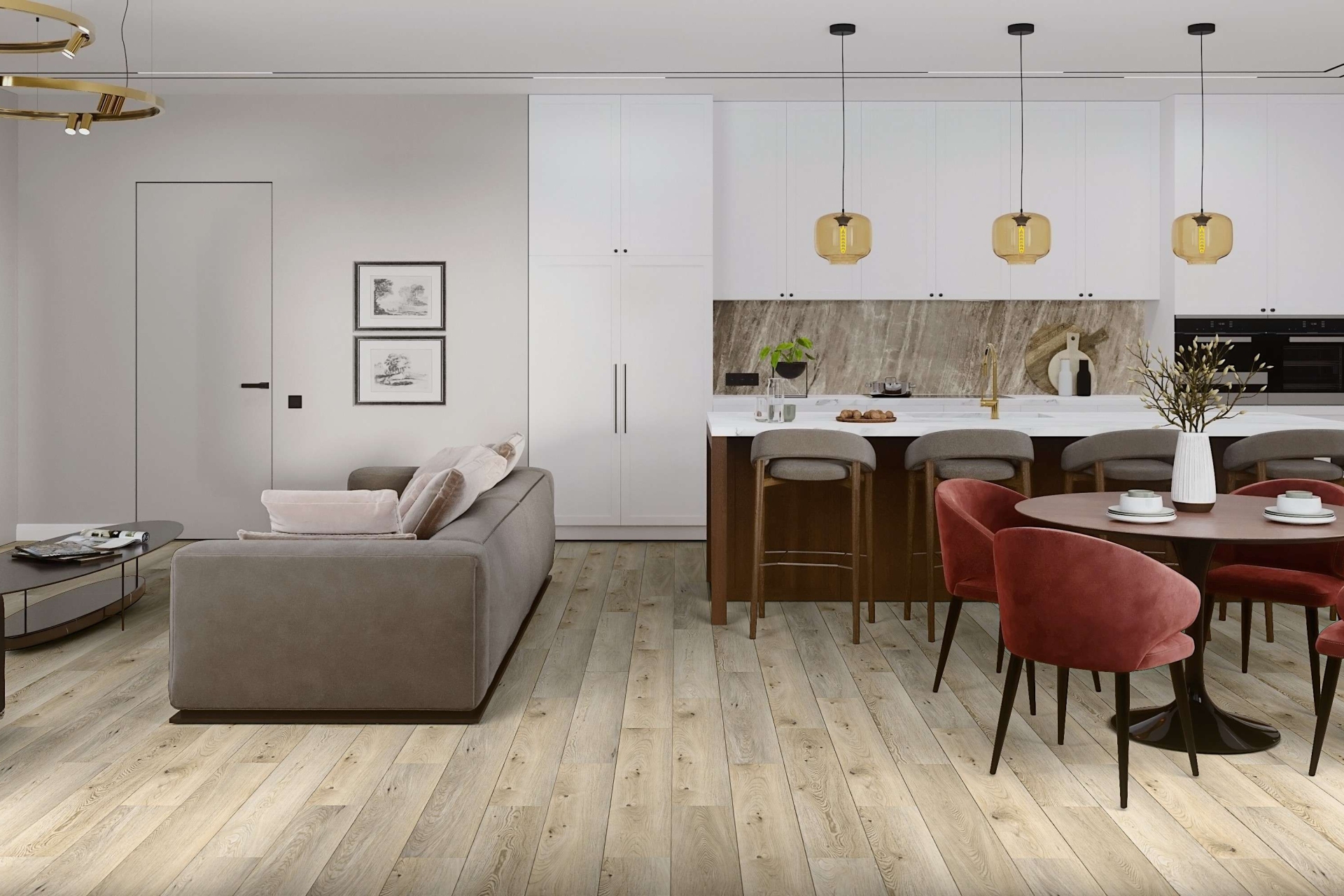 SPC ламинат «Damy Floor» Дуб Кавказский (1220*180*4 мм) — купить в Тюмени