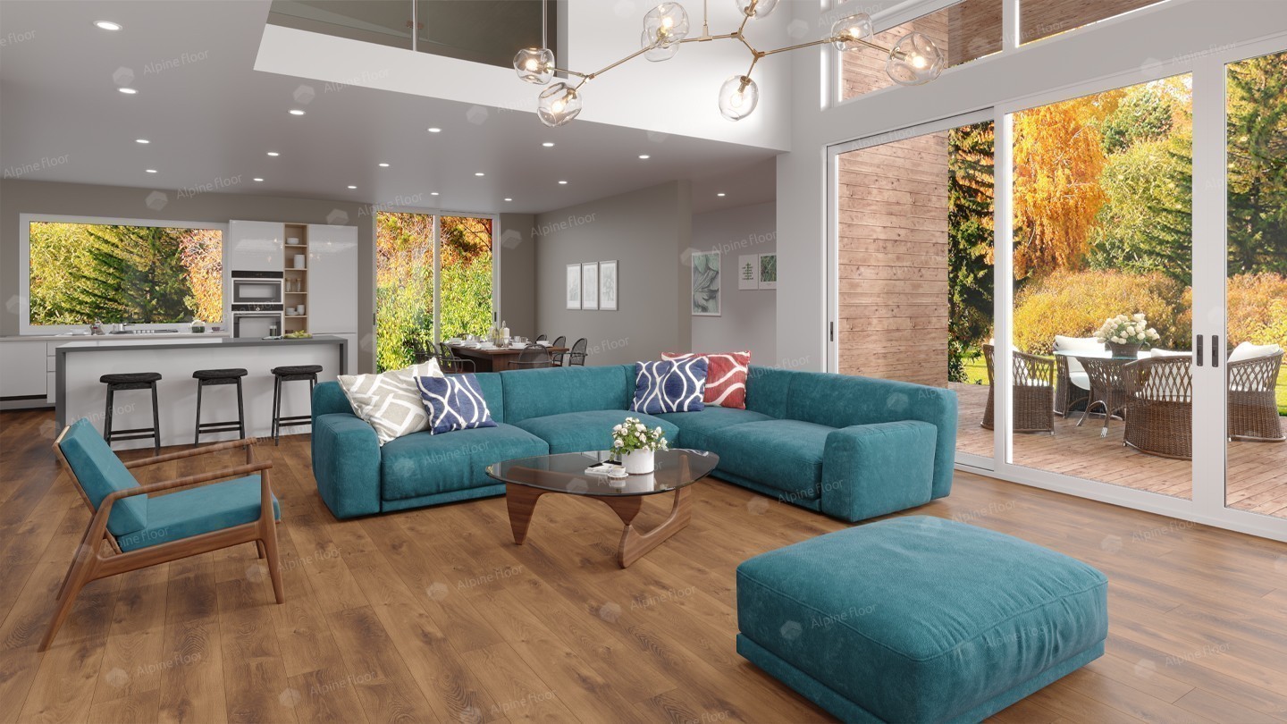 SPC ламинат "Alpine Floor" Дуб Насыщенный ABA (1524*180*8 мм) — купить в Тюмени