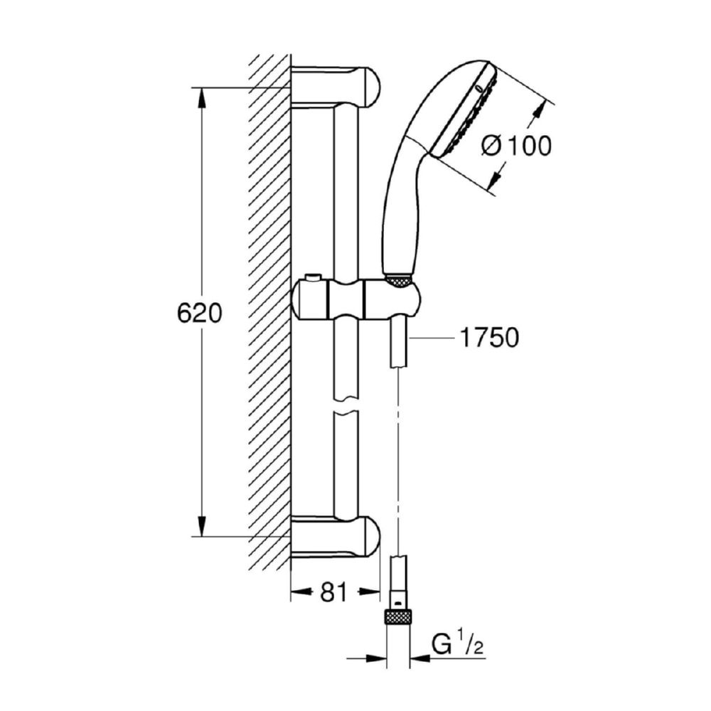 Изображение Душевая стойка Grohe Tempesta 27924001 Картинка Душевая стойка Grohe Tempesta 27924001
