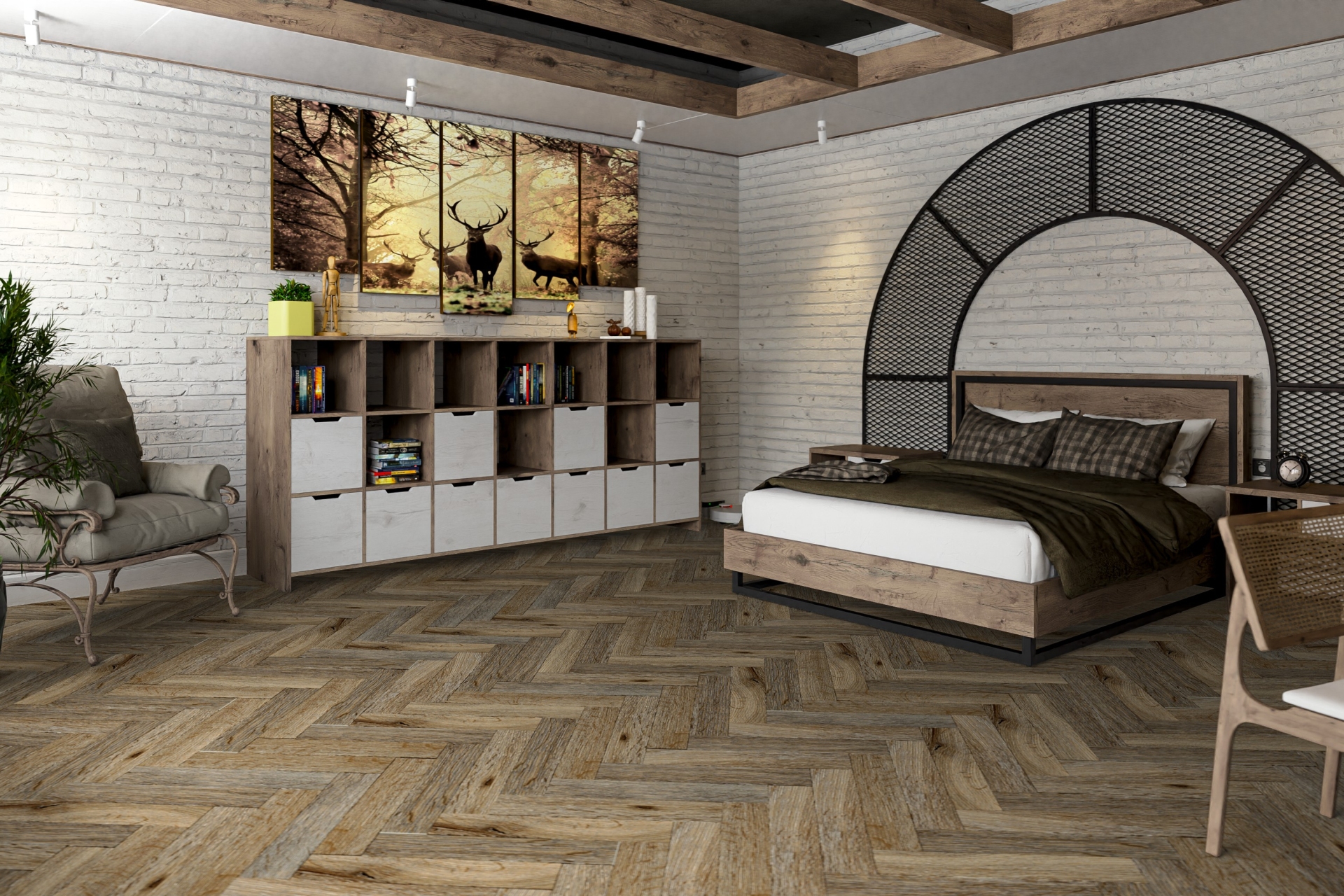 Усовершенствованная кварц-виниловая плитка «Damy Floor» Ковентри (590*118*2,5 мм) — купить в Тюмени