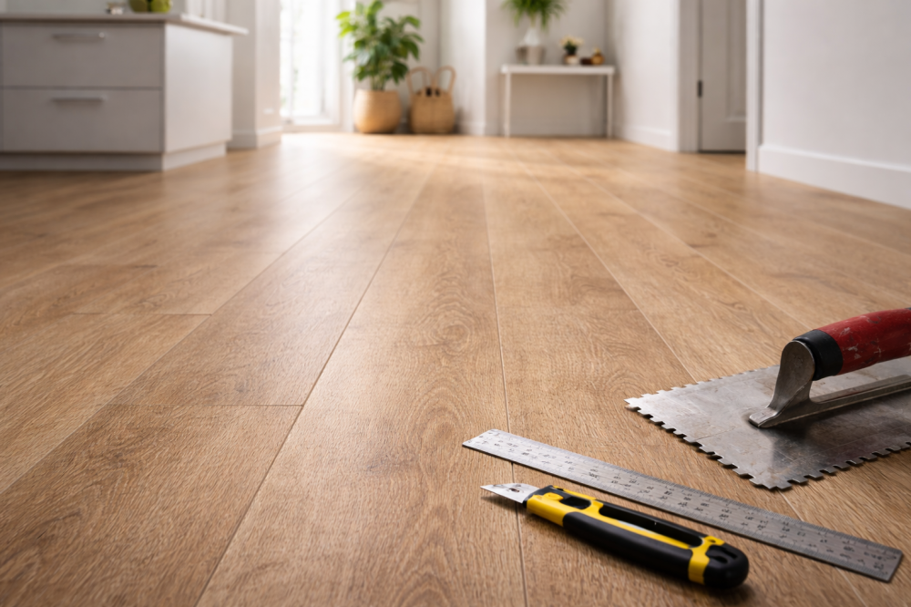 Укладка кварцвиниловой плитки