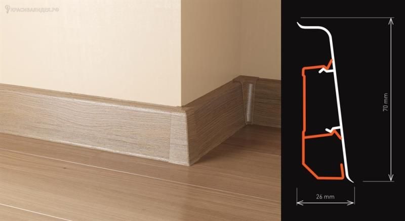 Плинтус "Arbiton" Indo Дуб Бурбон (2500*26*70 мм) — купить в Тюмени