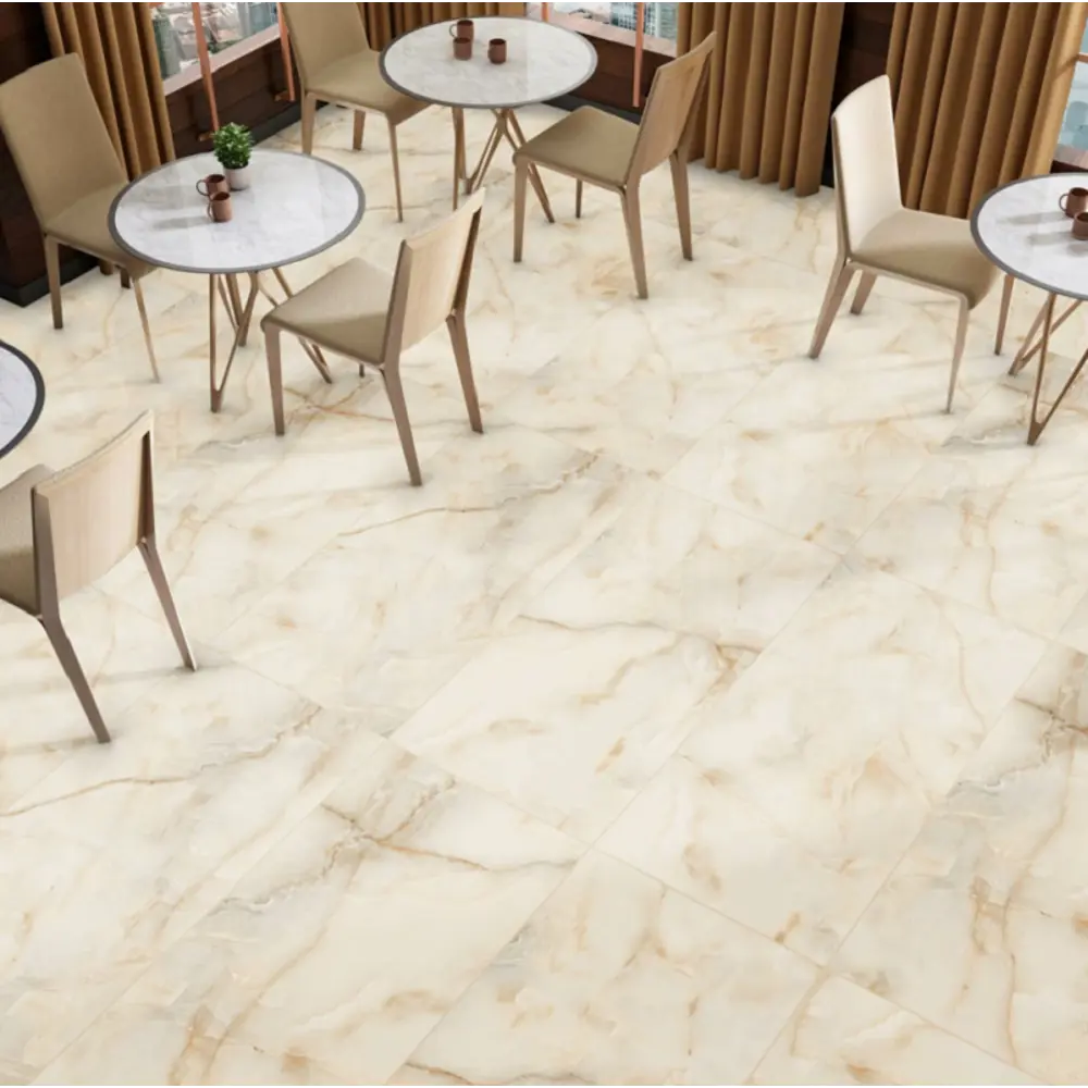 Керамогранит "Sonex" Honey onyx Glossy полированный 60x120x0.82см цвет бежевый с разводами — купить в Тюмени